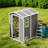 Spacious Gray Sheds With Storage, Modern Design For Garden Use