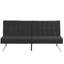 Bed In Black With Wood Frame And Stainless Leg For Extra Support 2 Seat Breathable Cushion-1372126960