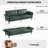 89" Faux Leather Convertible Sofa Couch with 2 Square Pillows,Adjustable Backrest& Armrests-334431194