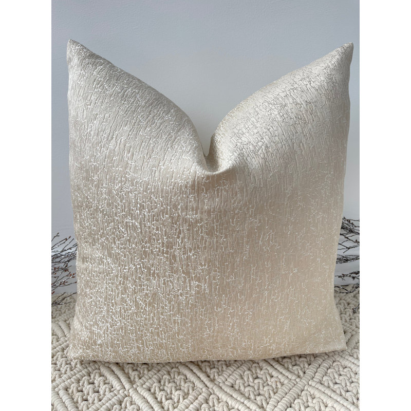 Abstract Cream Square Cushion Cover
