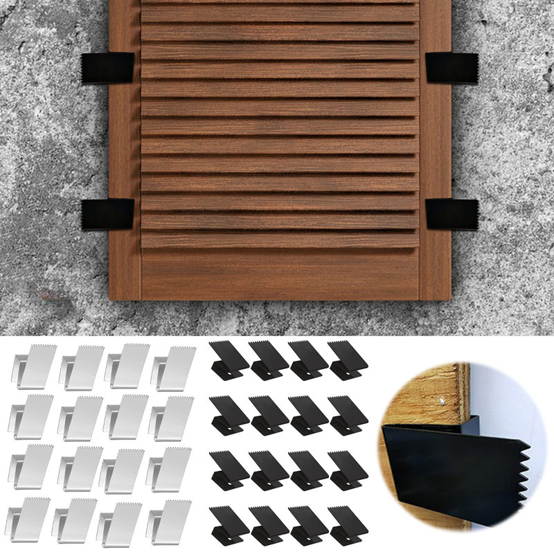 16 Pcs Hurricane Window Clips with Serrated Sections Reusable High Strength 1/2 Inch Storm Window Protection Panel Clamps with Installation Accessories Hurricane Shutter Hardware