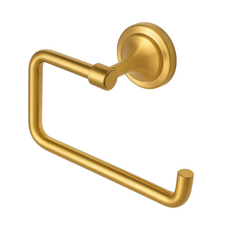 Flutti 1608 Wall Mount Toilet Paper Holder, Brushed Gold