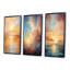 «Bold Sunset Golden Collage», 3 pièces sur toile-1049781911-1049781908