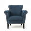 Fauteuil club de luxe en tissu - Design incurvé élégant, garniture cloutée, pieds en bois de bouleau
