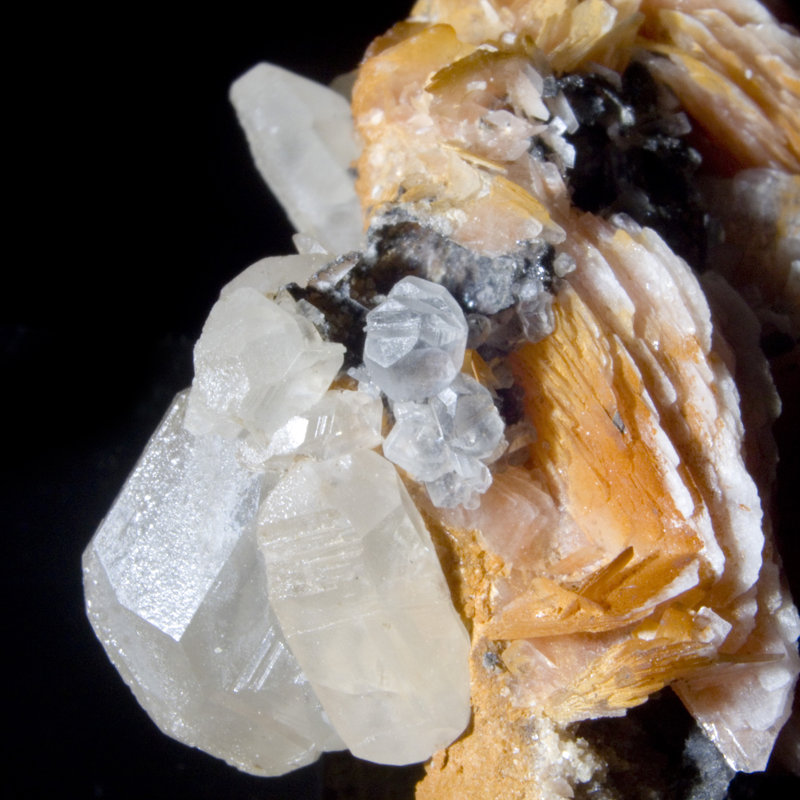 Cerussite, Pink Barite and Galena - Mibladen, Morocco