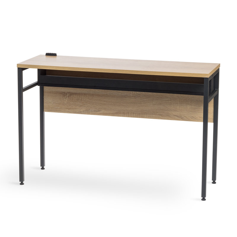 Large Black Adjustable Height Wood Computer Desk
