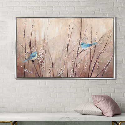 «Pretty Birds», reproduction de peinture acrylique sur toile