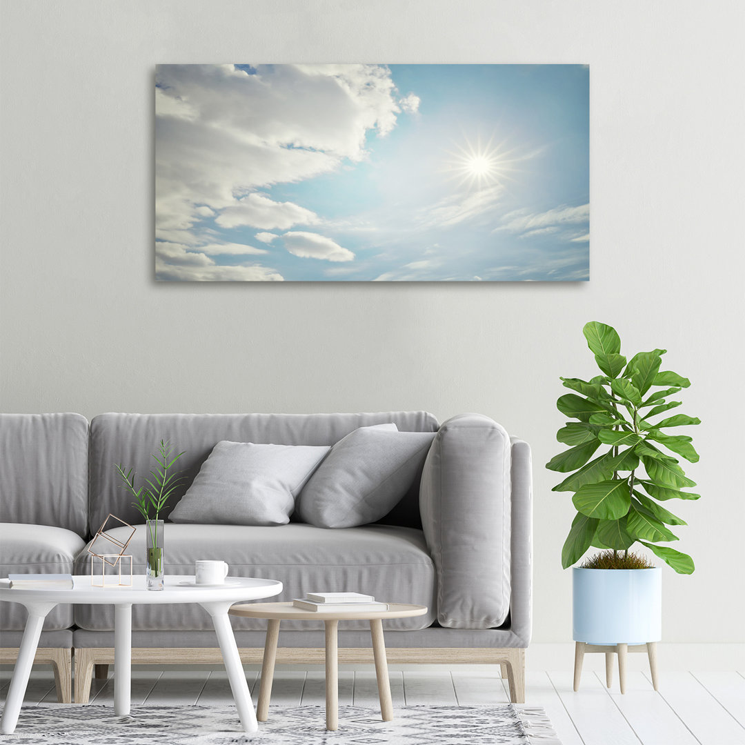 Leinwanddruck - Wandkunst - Drucke auf Leinwand - 100X50 Bildmotiv: Wolken am Himmel