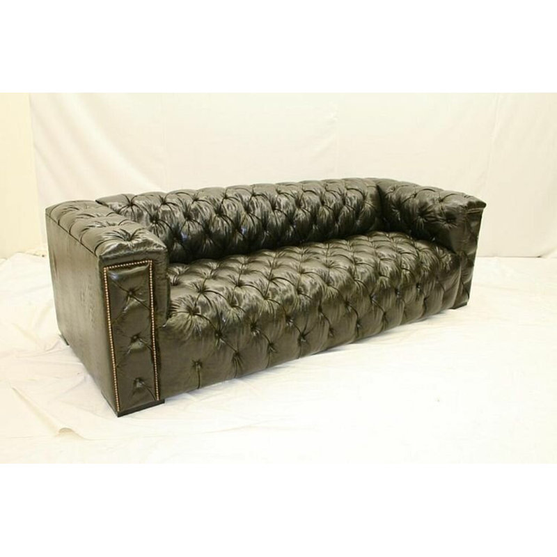 Sofa, Bella Pearl Performance Velvet, Ebony, Old Gold E