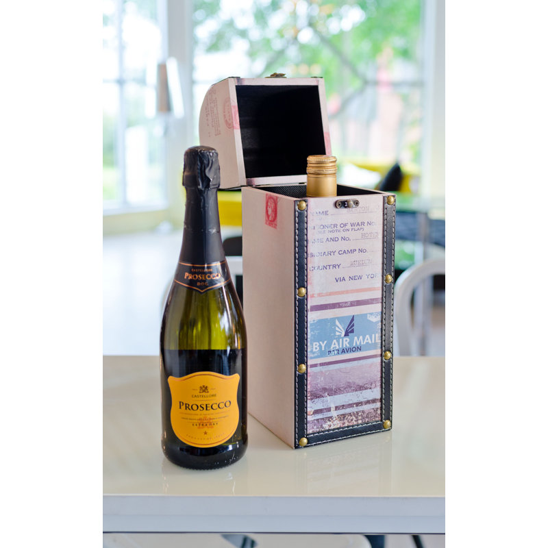 Abston Tabletop Wine Bottle Rack in Pink