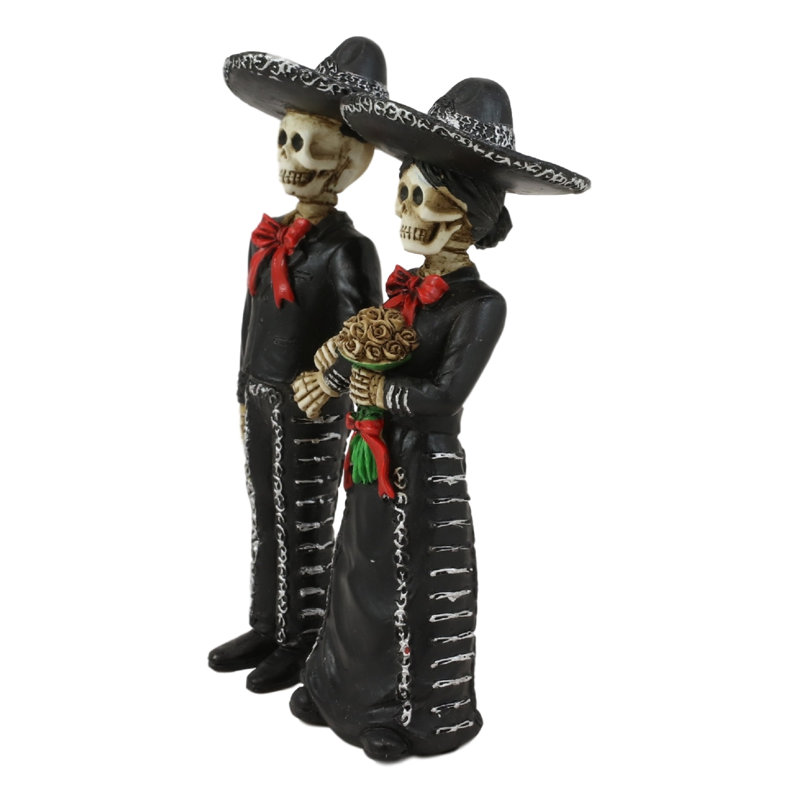 Figurine de mariés mariés squelette