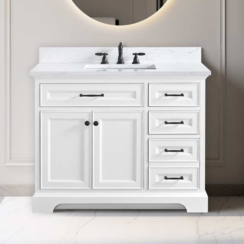 Aanayah 42" Single Bathroom Vanity Set, White
