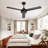 52" Ceiling Fan Without Light, 3 Abs Blades Farmhouse Ceiling Fan With Remote Control 6-Speed Reversible Dc Motor For Living Room Bedroom Kitchen-158111787