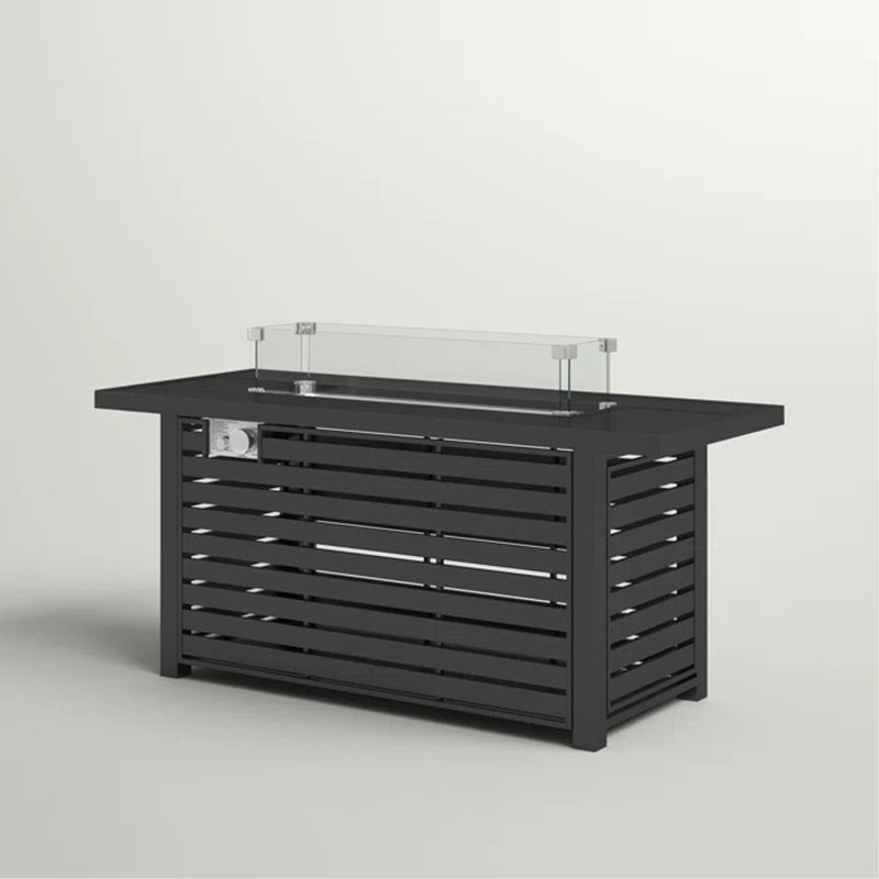 Steel Propane Fire Pit Table With Cover
