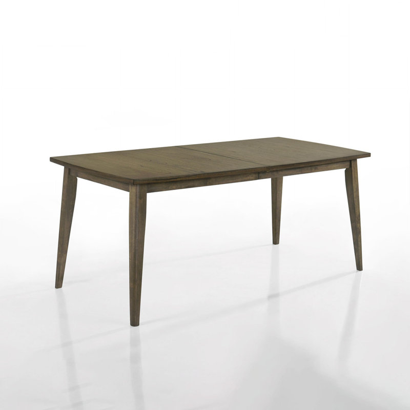 Table rectangulaire de 72 po de largeur avec fini noyer rétro et bois d'aspect vieilli en bois naturel
