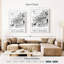 Carte de la ville de Nashville sur toile-624493594