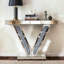 Amla 100cm W Mirrored Console Table With Crystal Accents