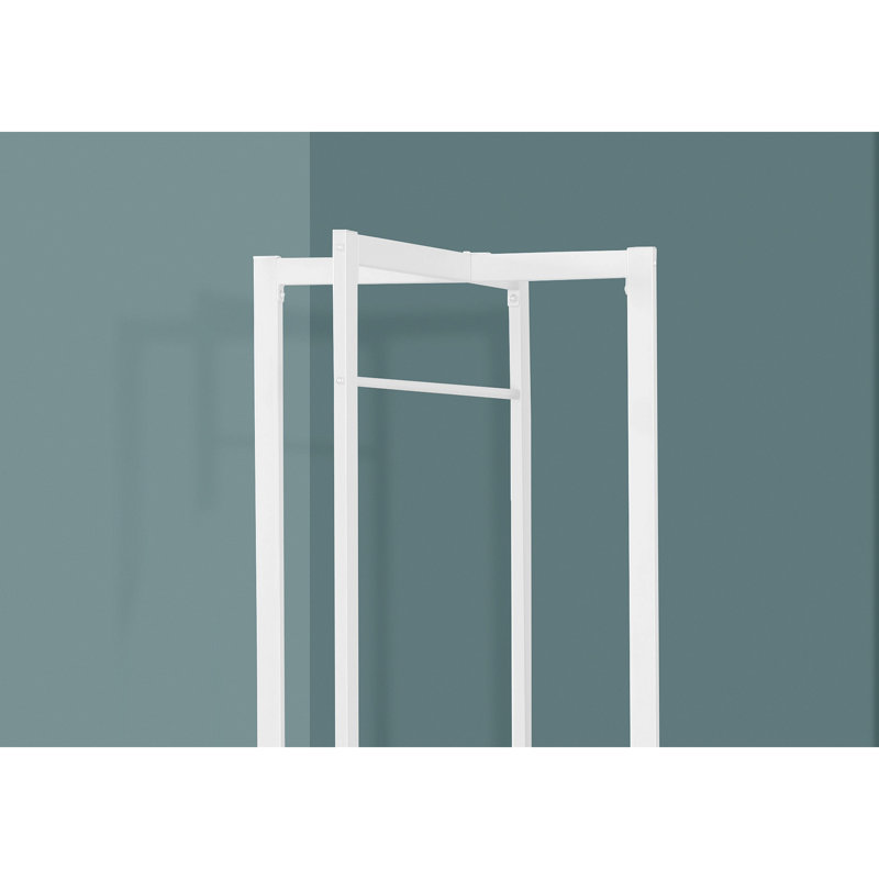 Coat Rack, Hall Tree, Free Standing, Hanging Bar, Entryway, 72"H, Bedroom Metal, Contemporary, Modern