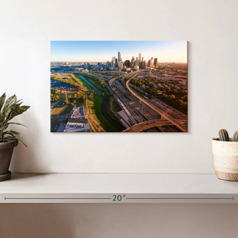 Horizon urbain de Sirci à Houston, H 8 po x l 12 po