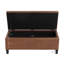 Banc repose-pieds rectangulaire capitonné de 42 po avec garniture cloutée
