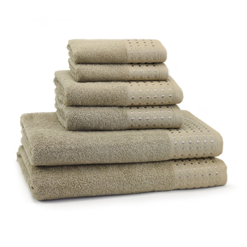 6 Piece Turkish Cotton Towel Set, Sage