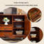 Armoire de rangement en bois massif brun 31,5 po style américain-829559208