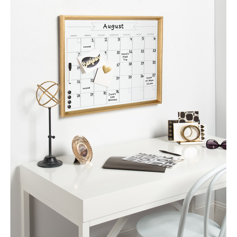 Magnetic Melamine Dry Erase Board, Gold