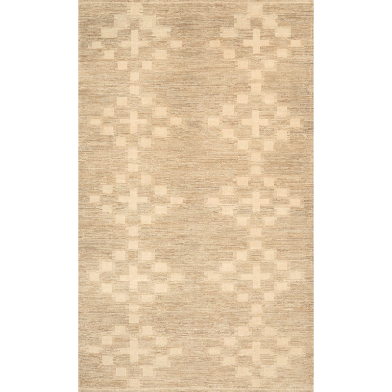 Surface beige contemporaine tapis, Rectangle 5 pi x 7 pi