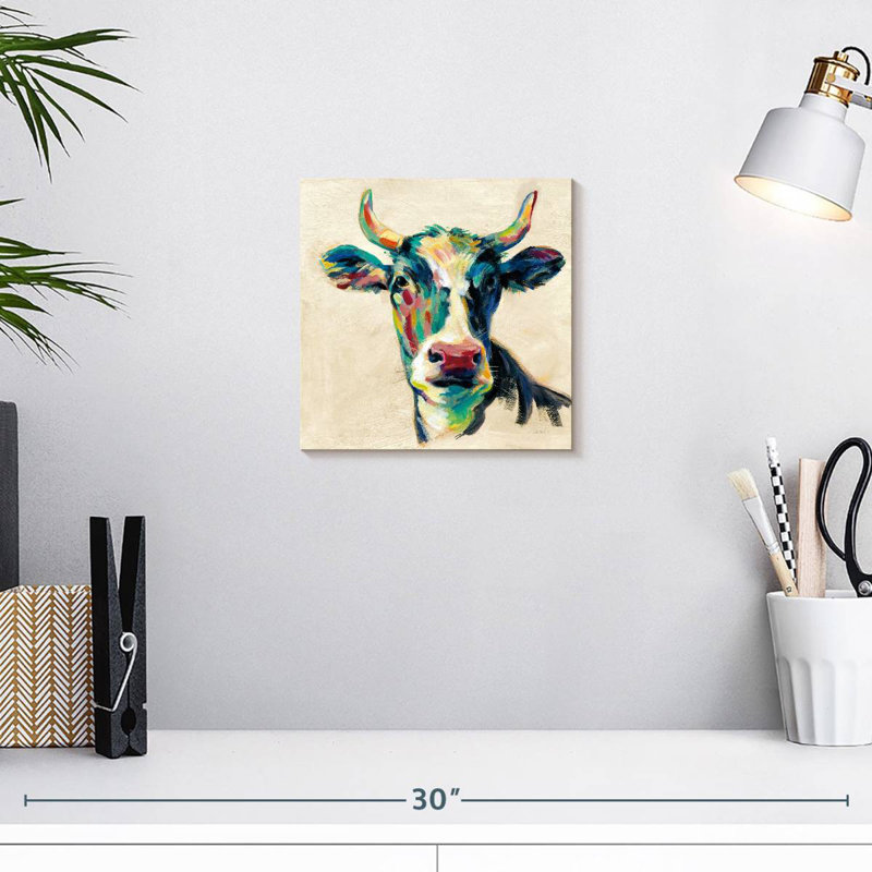 Crowle Expressionistic Cow III, 10" H x 10" W