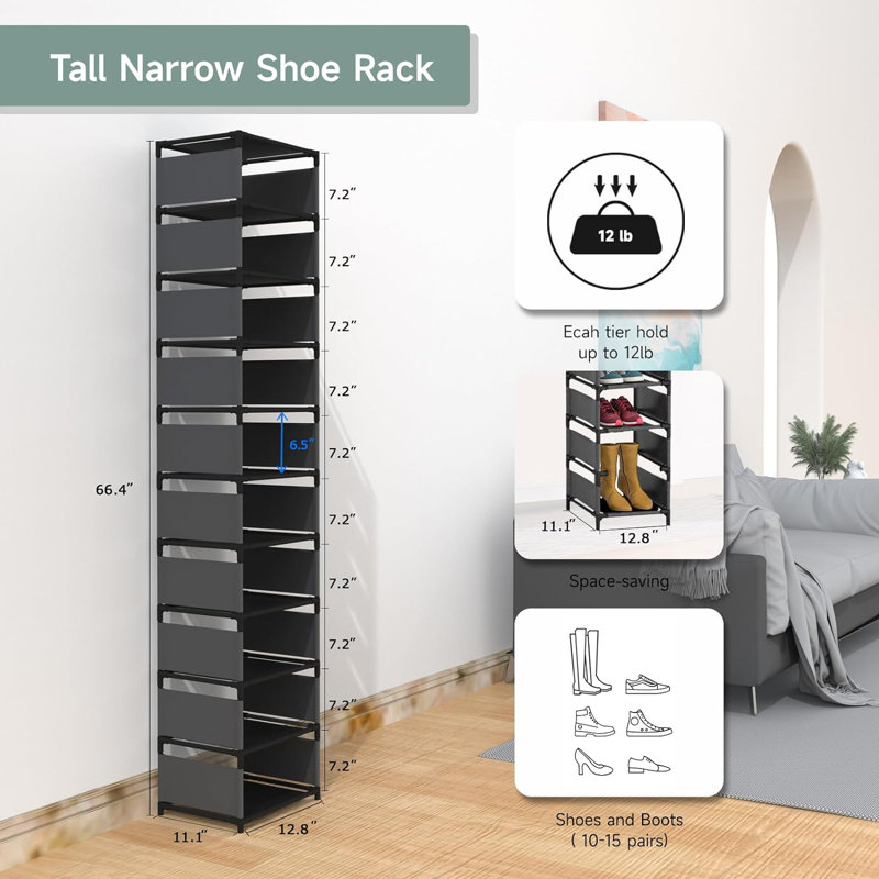 10 Pair Shoe Rack