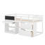 Lit mezzanine bas avec bureau roulant-31979758