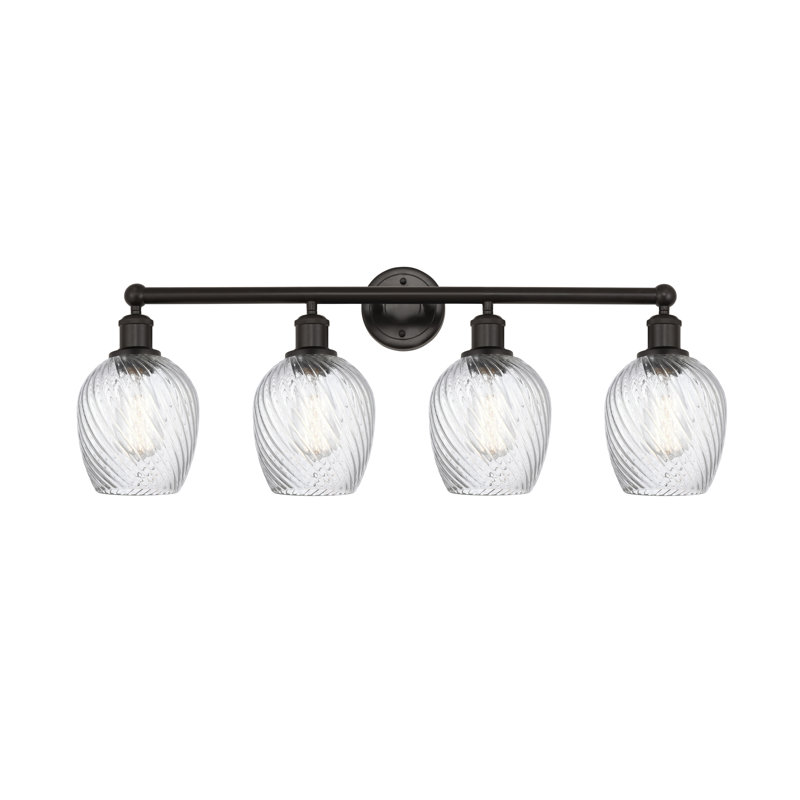 Éclairage pour meuble-lavabo 4 lumières 32 pouces Orianne, Bronze huilé