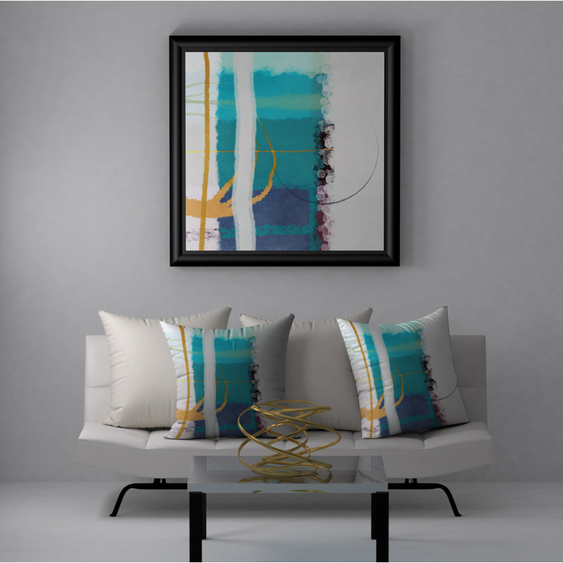 Abstract Reversible Throw Pillow, 20" x 20"