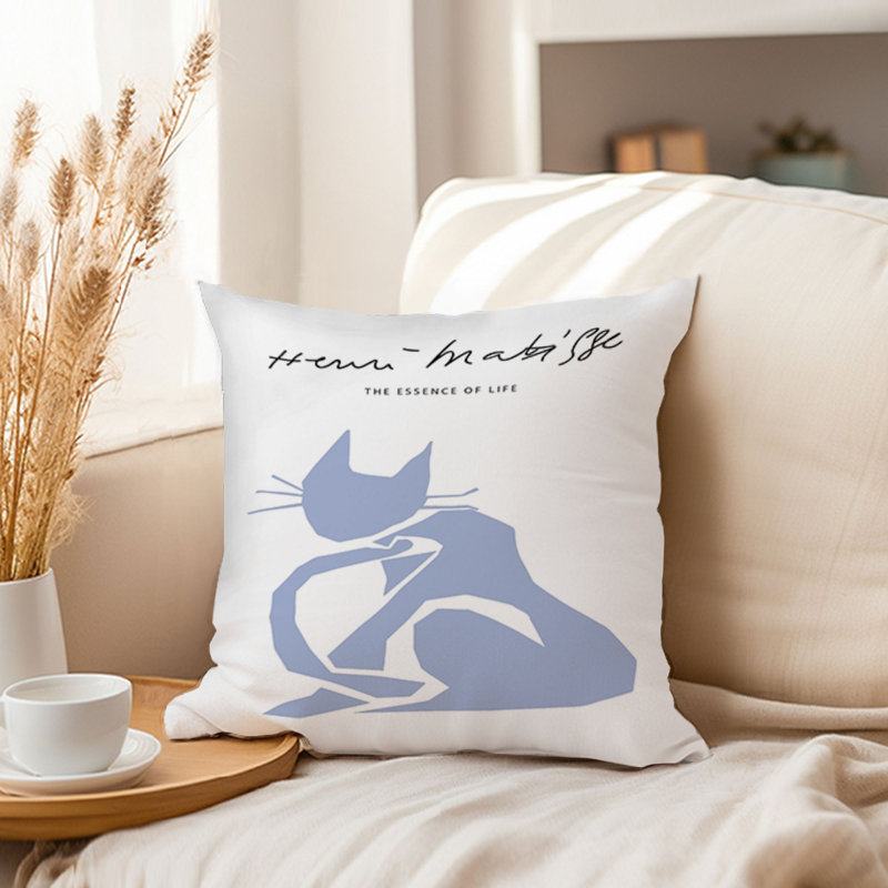 Animals Matisse Cat Blue Cats Modern, 20" x 20"