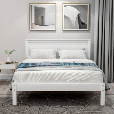 Chares Wood Platform Bed With Headboard
