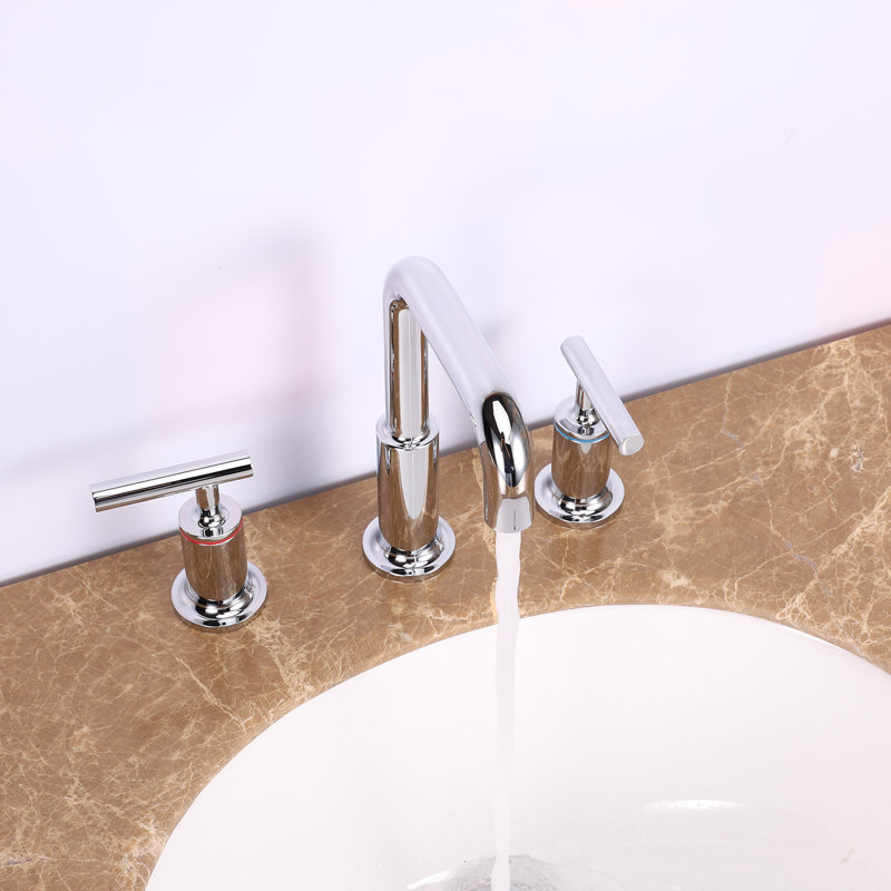 Widespread Bathroom Faucet, Chrome