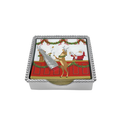 Champagne Beaded Napkin Box Set
