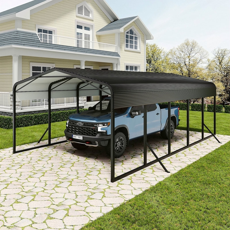 15X25ft Metal Car Carport(Package B)