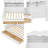 Twin Daybed with 2 Storage Drawers & Headboard Shelving, Wooden Retro Style Day Bed with Open Shelves, No Box Spring Needed for Bedroom, Living Room, Guest Room-1073877102