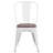 Ketchum Clear Coated Metal Stackable Chair with Wood Seat-1835193504