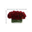 Roses disposées dans un vase en verre-1833400039