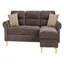 Ensemble de canapé modulaire réversible en polyfibre brun clair