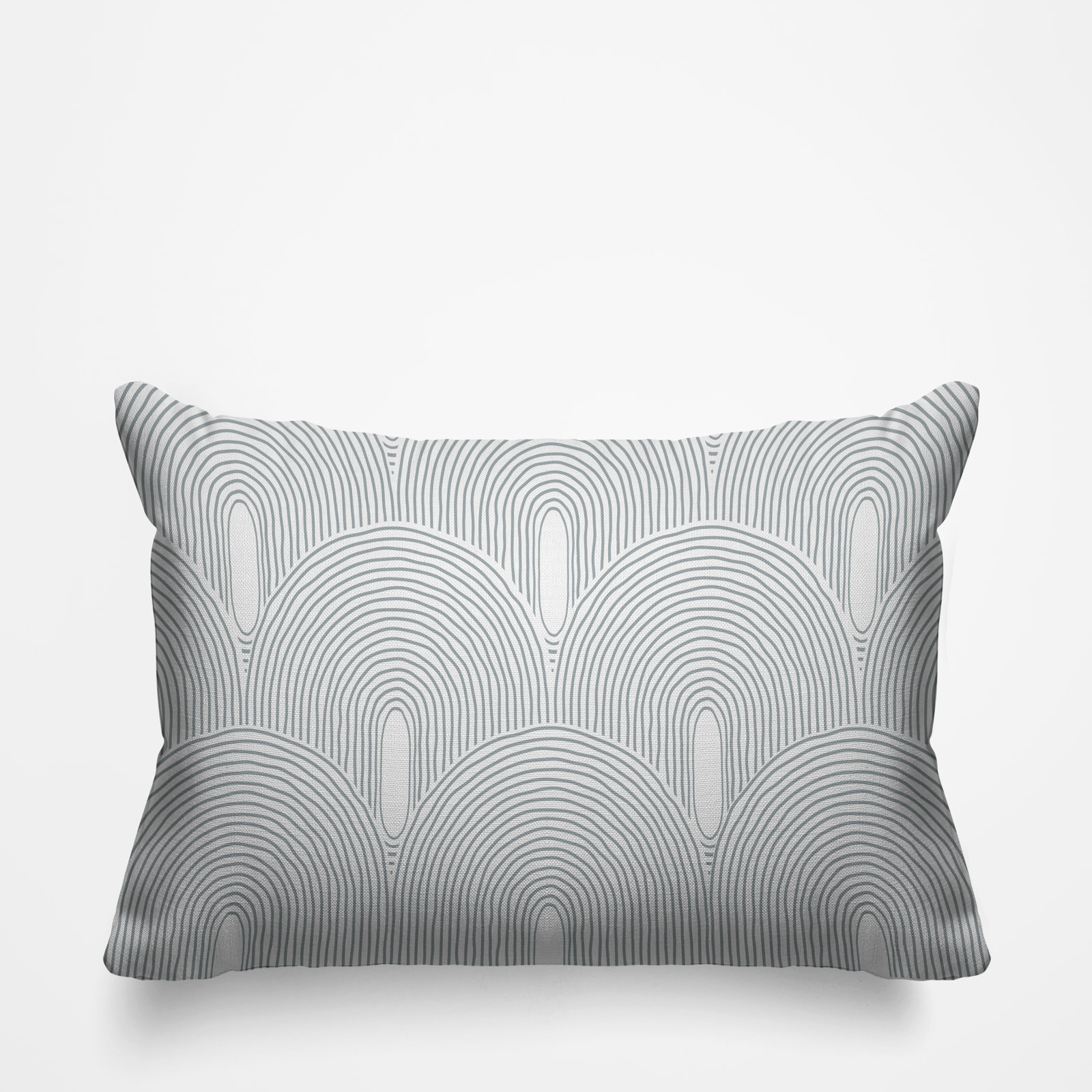 Limpo Starburst Indoor/Outdoor Throw Pillow, Gray, Rectangular, 18"H x 25"W