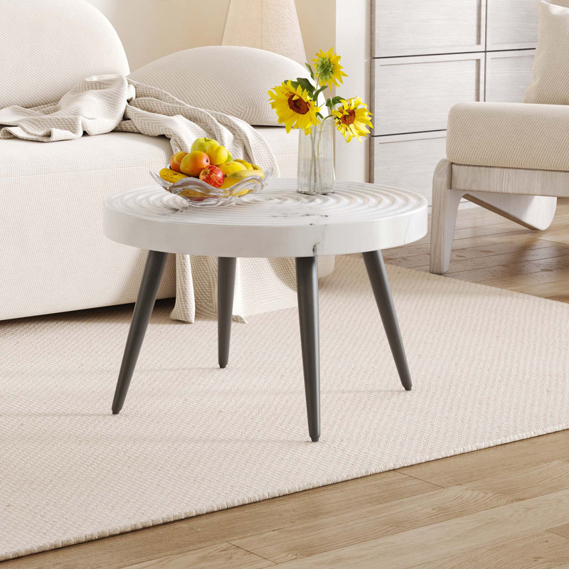 Table basse 23,6 po, Blanc