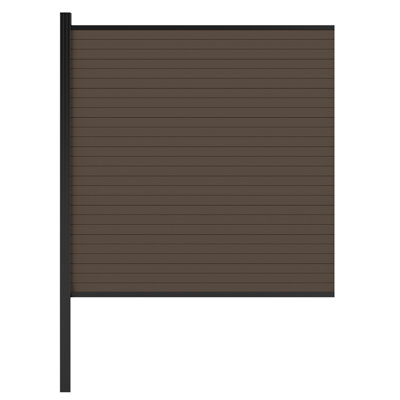  8 ft H Composite Privacy Fence Panel With Post, Brushed Finish (In-ground 2ft, Groud 6ft )