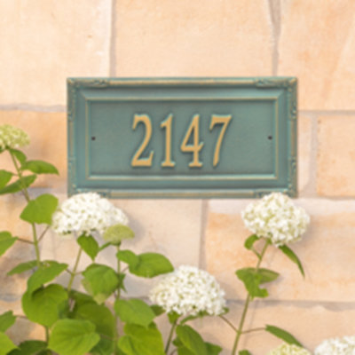 Plaque d'adresse murale 1 ligne personnalisée Gardengate