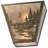 Rustic Lodge Flush Mounted Sconce