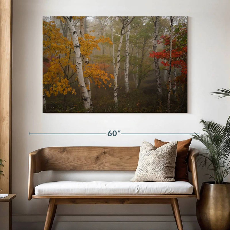 Alvord Autumn Birch Forest, H 34 po x l 51 po