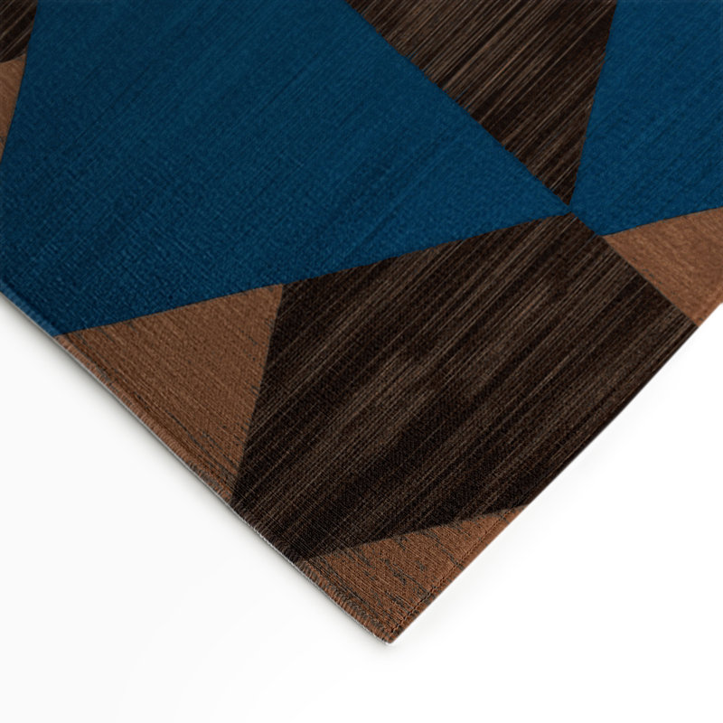 Tapis d'intérieur et d'extérieur à carreaux vert, Rectangulaire 3 pi x 5 pi