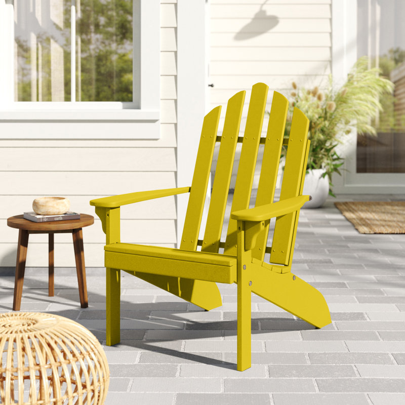 Chaise Adirondack en bois Urich, Jaune canari
